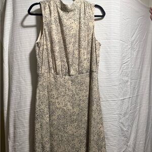 Antonio Melani Size 12 Leopard cream dress